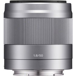 Sony E 50mm f/1.8 OSS Lens (Silver)