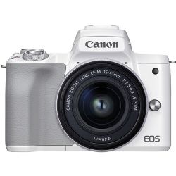 Canon EOS M50 Mark II Mirrorless Digital Camera with 15-45mm Lens (White)