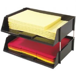 Deflecto Sideload Stack Tray 2 Pk