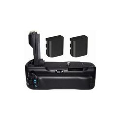 Precision Battery Grip For Canon SLR Camera W/ 2 Extended Rechargeable Batteries