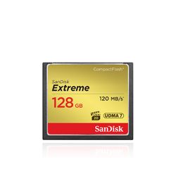 SanDisk 128 GB Extreme CompactFlash Memory Card (120mb/s)