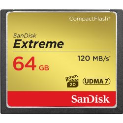 SanDisk 64 GB Extreme CompactFlash Memory Card (120mb/s)