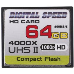 Digital Speed 4000X 64GB Professional High Speed Mach III 600MB/s Error Free (CF) HD Memory Card