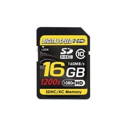 Digital Speed 1200X 16GB Professional High Speed Mach III 160MB/s Error Free (SDHC) HD Memory Card Class 10