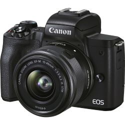 Canon EOS M50 Mark II Mirrorless Digital Camera with 15-45mm Lens (Black)